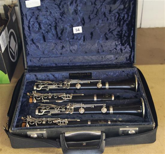 Pair of A + Bb buffet clarinets, cased